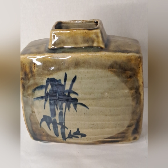 Vintage Mino-ware Japan Showa Period Handmade Vase and Painted Ceramic. - Picture 4 of 7